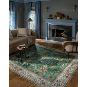 Loloi Rifle Paper Co. Canopy Collection CNP-02 Sage/Blush 6'-0" x 9'-0" Area Rug