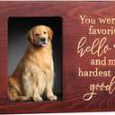 Pet Memorial Urns for Dog or Cat Ashes, Large Wooden Funeral Cremation Urns with Photo Frame, Keepsake Memory Box with Black Flannel Lining