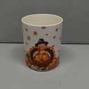 pinata Thanksgiving Kitchen Decor Ceramic Utensil Holder, Cute Thanksgiving Turkey Utensils Holder, Ceramic Utensils Crock for Rustic Farmhouse Indoor Kitchen Decorations (6.3 Inches)