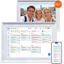 Furnsii 10.1Inch Digital Calendar Wall Touch Screen, Smart WiFi Family Planner & Chore Chart & Meal Planner, 32GB Electronic HD Interactive Display with Digital Picture Frame for Home Work 2026 Organization