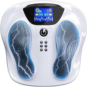 EMS Foot Stimulator Pro +, EMS Foot Massager for Neuropathy Foot Massager for Circulation and Pain Relief with TENS Unit Muscle Stimulator for Feet Body (White)