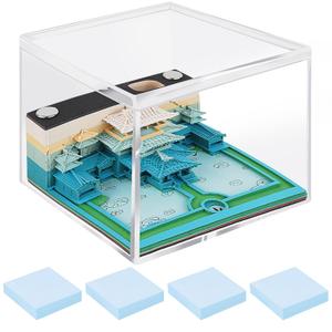 TOCCOOL 3D Castle Memo Pad, 150 Sheets Tear Off Notepad with Pen Support - Notebook, Desk Organizer for Office Home Decor, Gift Idea (9 x 9 x 5 cm)