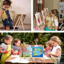Kinlink 11.8 Inch Tall Wood Easels for Display Set of 8, Display Easel Tabletop, Painting Easel Stand for Artist Students