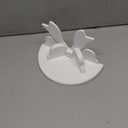 DOITOOL Wooden Floating Shelf Wall Mounted Nordic Style Butterfly Semicircle Storage Shelf for Wall for Bathroom Bedroom Kitchen Living Room (White)