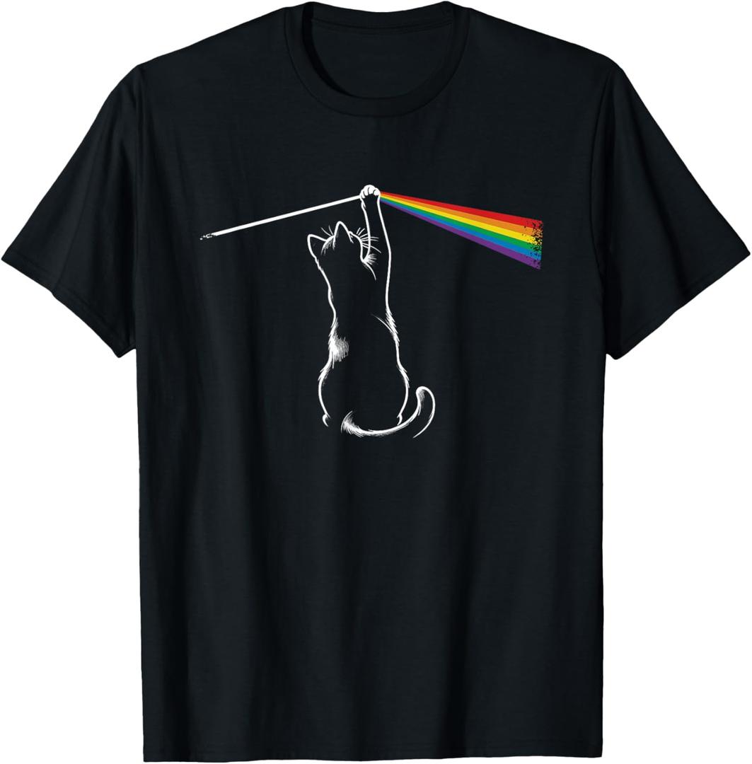 Playing with Light Cat Gift Men Kids Women Funny Cat T-Shirt