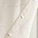 Lush Decor Farmhouse Textured Sheer Kitchen Window Curtain Tiers Set, 29"W x 24"L, Beige