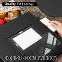 Photo Album 4x6 1000 Photos, Leather Cover Extra Large Capacity Wedding Family Graduation Baby Anniversary Vacation Birthday Christmas Holds 4x6 Pictures(Black, 1000 Pockets)
