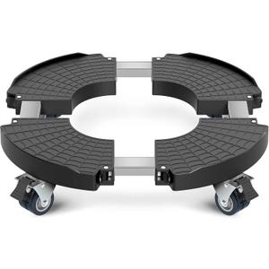 VANCASTLE Plant Caddy with Lockable Wheels Heavy Duty 450lbs Capacity, 15-22 Inch Adjustable Plant Stand with Wheels Rolling base, Plant Dolly for Flower Pot Mover Indoor Outdoor, Black, 1 Pack