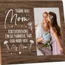 2 x Mom Picture Frame, Thank You Mom Photo Frame, Picture Frames Gift for Mother's Day Birthday Christmas, Mothers Day Gifts for Best Mom from Daughter Son, I'm so Thankful that God Made You My Mom -C01