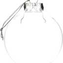 6 Pieces Transparent Christmas Balls, 60mm/2.36in DIY Fillable Clear Plastic Ornament Balls with A Silver Rope and Removable Metal Cap for Home Party Wedding Birthday Christmas Decor