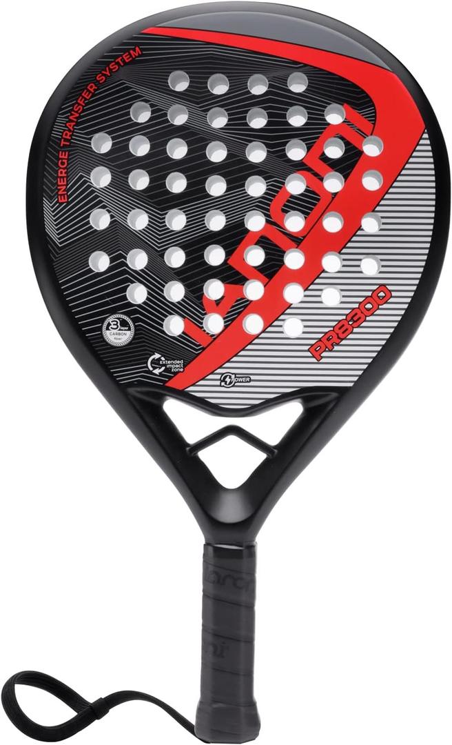 IANONI Padel Racket Carbon Fiber Surface with EVA Memory Flex Foam Core Padel Tennis Racquets Paddle Tennis Racket (One Size, S-PR8300-ORANGE-1)
