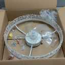 Ceiling Fans with Lights, Flush Mount Ceiling Fan with Lights and Remote, 6 Wind Speeds Low Profile Smart Ceiling Fan for Bedroom, Kids Room, Kitchen and Small Room 20" (Pearl White)