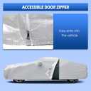 Car Cover Fit for BMW M4/4 Series 420i 428i 430i 435i 440i Sedan Coupe 2014-2026, Migaven Waterproof Full Exterior Cover Sun Rain Protection with Door Zipper, Silver
