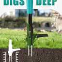 Breeze Touch Weed Puller Tool with Ergonomic D-Handle, 39" Stand Up Weed Puller Tool with Long Handle, Heavy Duty 3-Claw Dandelion Weed Puller & Root Remover for Lawn & Garden