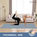 Extra Wide & Thick 8mm Yoga Mat, 72"x31.5" Large Non Slip Exercise Mat, Premium POE Material for Superior Cushioning & Stability, with Strap for Home Gym, Pilates