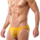 Unpack Bikini Mens Brief Modal Underwear (Yellow, XL)