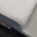 Anvo Memory Foam Pillow, Neck Contour Cervical Orthopedic Bed Pillow for Sleeping Side Back Stomach Sleeper, Ergonomic Design for Neck and Shoulder Pain Relief, Blue White, Firm (FIRM - Standard (24 x 13.4 x 4.7 inches))