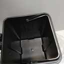 CEROELDA Small Trash Can with Lid-5L/1.3 Gal,Stainless Steel Outdoor Dog Poop Garbage Can-Farmhouse Retro Metal Waste Bin w/Step Pedal for Bathroom Bedroom Office-Soft Close-Black