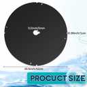 20.5 Inch Sump Pump Cover Plastic Submersible Sump Basic Cover Black Septic Tank Lid for Water Pump Basin Bucket Outdoor Well(Hole)