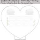 LANGXUN Large Size Metal Balloon Arch Kit, Wedding Heart Arch Stand, Love Balloon Column Arch Frame for Wedding, Bridal, Valentine's Day, Engagement and Birthday Party Supplies (White)