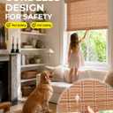 UNISHADES Cordless Bamboo Roller Shades, 23 3/4" W × 70" H - Brown206