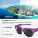 Polarized Fit Over Sunglasses for Women Men Stylish Cat Eye Wear Over Sun Glasses UV Protection (Purple)