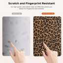 Compatible with MacBook Air 15 inch Case 2026-2023 M5 M4 A3241 M3 A3114 M2 A2941,for Mac Air15 M3 Leather Cheetah Print Hard Shell&Keyboard Cover for MacBook 15 M4 Plastic Cases,Leopard Brown