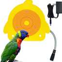 Bird Cage Heater for Cockatiels Parrots Conure Finches Parakeets Heater Snuggle Up Bird Warmer 12V 18W, Size 5.3" x 4.7" (Yellow)