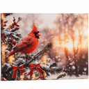 XINCEYWJ Winter Christmas Cardinal Wall Art Decor, Winter Canvas Art Prints Framed, Cottagecore Farmhouse Winter Xmas Cardinal Pictures Wall Decorations for Home Bedroom Living Room, 11x14 Inches