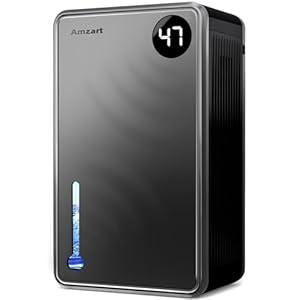 Dehumidifier, Dehumidifiers for Home(1000 sq.ft), 98 OZ Dehumidifier for Basement with Digital Display, Dehumidifiers for Bathroom Bedroom with Drain Hose, Timer Setting, Auto Shut Off, Gray