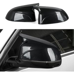 Car Rearview Mirror Cover Trim Carbon Style ABS Decal Sticker fits for BMW X3 G01 X4 G02 X5 G05 X6 G06 X7 G07 iX3 G08 Exterior Accessories