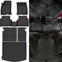 Naibeve Floor Mats for 2020-2025 Lincoln Corsair-All Weather for Lincoln Corsair Floor Mats Liners 2 Row & Cargo Liner & Seats Back Cover(Floor Liner+Backrest Mats+Trunk Mat)