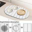 Large Stone Dish Drying Mats for Kitchen Counter,Quick Dry Stone Dishes Mats, Non-Slip Diatomaceous Earth Drying Mat for Multi - Purpose, Match Any Countertop (White, 23.6" x 15.4" )