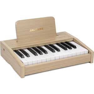 Kids Piano Keyboard, Digital Piano for Kids, Music Educational Instrument Toy, Wood Toy for 3+ Girls and Boys (Oak, 25 Keys)