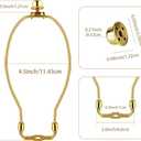 2 Pcs 9Inch Lamp Shade Harp Holders Detachable Lamp Shade Bracket