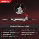 PHOBOOS Hydraulic Power Steering Rack and Pinion Assembly Compatible with Toyota 4Runner/FJ Cruiser & Lexus GX470 2003-2009 4.0L/4.7L. New Unit, Leak Resistance, Direct Fit, Ref. 26-2624