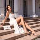 wetkiss Nude Heels for Women Kitten Heels Woman Sandals Low Heeled Sandal Cute Strappy Square Toe, Nude, Size 9.5