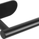 NearMoon Toilet Paper Holder Self Adhesive, Premium Thicken SUS304 Stainless Steel Rustproof Adhesive Toilet Roll Holder no Drilling for Bathroom, Kitchen, Washroom (1 Pack, Matte Black)
