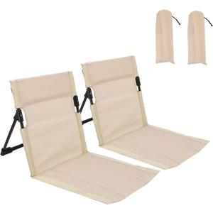 Gugxiom 2 Pcs Foldable Pool Chairs, Portable Outdoor Chair for Poolside, Beach Chairs for Beach Poolside Camping Picnic Lawn Accessories (White), 68x39.5 Cm