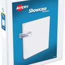 Avery Economy Showcase View 3 Ring Binder, 1.5" Slant Rings, 375-Sheet Capacity, 2.1 Inch Wide Spine, Great for Home, School Supplies, Office, or Organization Needs, 1 White Binder (19651)