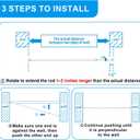 2 Pack Tension Curtain Rod 15.7-28 Inch, Small Short Adjustable Extendable Spring Loaded Rods for Windows Cabinet Blinds Closet Bedroom Kitchen Bathroom Door No Drilling, White