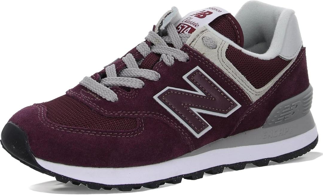 New Balance Women's 574 Core Sneaker (Burgundy-white)