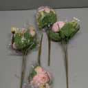 Pusuny Artificial Peonies Silk Flowers, 4 Bundles Faux Peony Bouquet Florals Arrangements for Farmhouse Home Boho Wedding Table Centerpiece, Fake Plastic Flower Bulk for Vase Decoration (Light Pink)