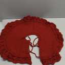 Mr. Pen- Small Christmas Tree Skirt, 24", Red Knitted Christmas Skirt Tree, Xmas Tree Skirt