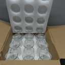 Vintage Wine Glasses Set of 12, 8 oz Origami Style Glass Water Goblets, Unique Embossed Pattern Stemmed Cocktail Glasses, Classic Goblet Party Glasses, Wine Glasses Goblets for Daily Use