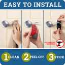 Door Lever Lock (3 Pack) Prevents Toddlers from Opening Doors. 3.25" L * 1.5" W * 4.5" H Easy One Hand Operation for Adults. Durable ABS with 3M Adhesive Backing. Simple Install (Black)