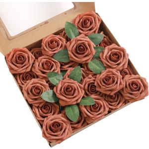 Artificial Flowers Combo, Fake Flowers for DIY Tables Centerpieces Baby Shower Bridal Shower Wedding Bouquet Arrangements Party Candle Holder Cake Decor Flower Home Decorations