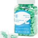 LYSIAN 100 Pairs Slim Foam Ear Plugs for Small Ear Canals Women, 35dB SNR Noise Canceling Sound Blocking Reduction Earplugs for Sleeping, Snoring, Work, Shooting, Studying, Loud Noise (Aqua)