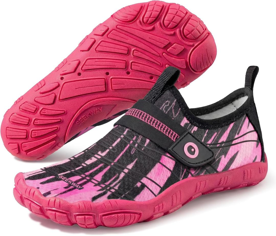 SEEKWAY Barefoot Water Shoes for Kids - Wide Toe Box and Quick-Dry Sand Shoes Toddler for Hiking Swim Beach Pool Kayak Sport Accessories, Camping Essentials Must-Haves for Boys Girls Sizes, Size: 6 Big Kid