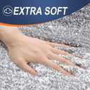 OLANLY Bathroom Rug Mat 59x24, Extra Soft and Absorbent Microfiber Bath Rugs, Non-Slip Plush Shaggy Bath Carpet Runner, Machine Wash Dry, Bath Mats for Bathroom Floor, Tub and Shower, Grey